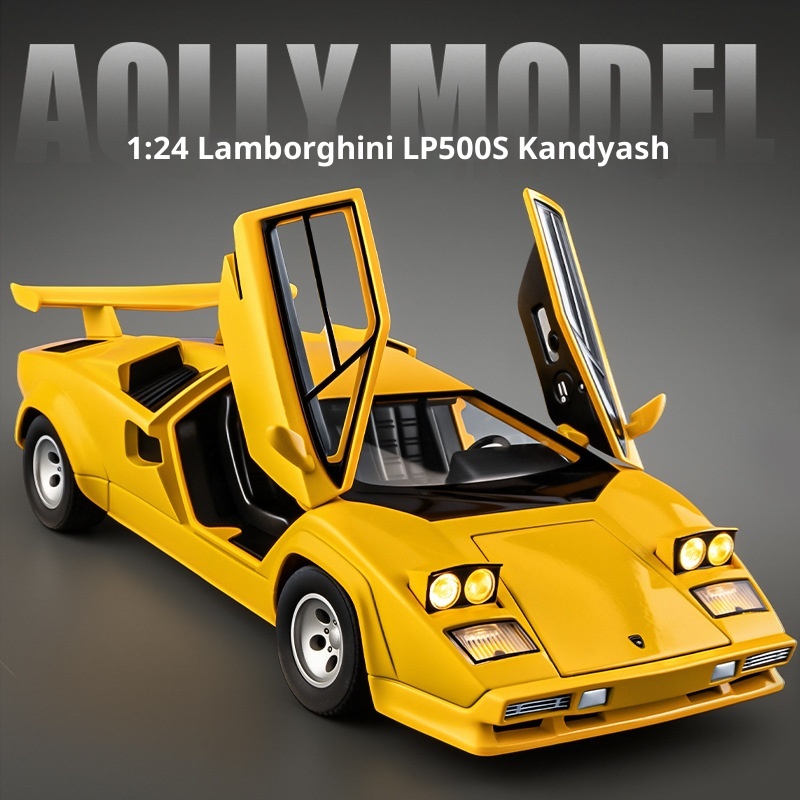 DL 1:32 Lamborghini Contash LP500S โลหะของเล่นรถรุ่นรถ Diecast สําหรับเด็กเด็กจําลองเสียง Light Effe