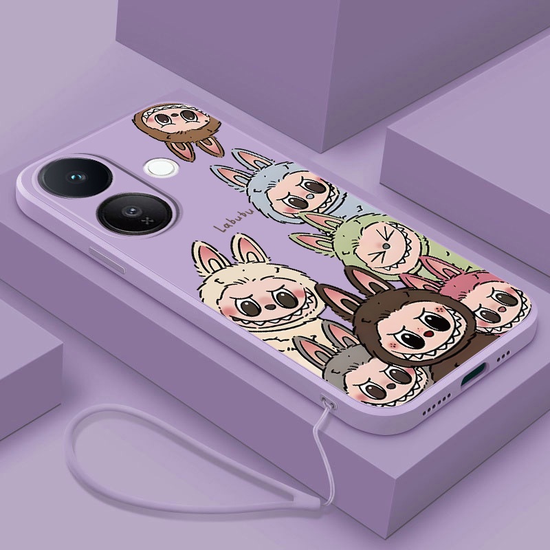 Vivo V60 Lite v60Lite 5G Lovely Labubu Silicon Case Cute Simple Case Soft Cover