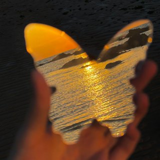 Ins อะคริลิคผีเสื้อกระจกท่องเที่ยวการถ่ายภาพกระจก Selfie กลา…