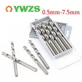 0.5 มม.-7.5 มม.HSS Mini Hole Saws เหล็กความเร็วสูงขนาดเล็ก Twist Bit ชุด, ก้านตรงโลหะ & ไม้เจาะ Bits สําหรับมือไฟฟ้า, DIY Woodwork,Jewellery ทําและเครื่องมือไฟฟ้า