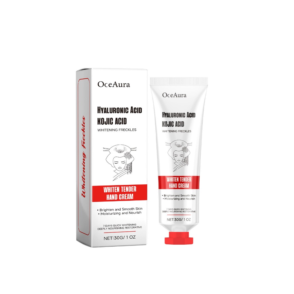OceAura Kojic Acid Brightening Hand Cream, Niacinamide Hyaluronic Acid Hand Cream 30g