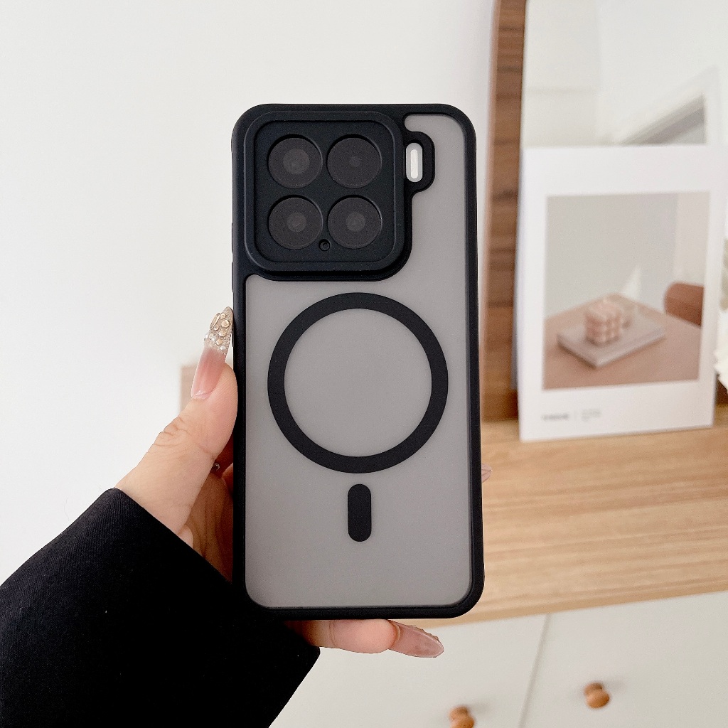 สําหรับ Xiaomi 15 Ultra 14 14T 15 15T Pro กรณี Soft PC การจับคู่สีแม่เหล็กไร้สาย charge ฝาหลังสําหรั