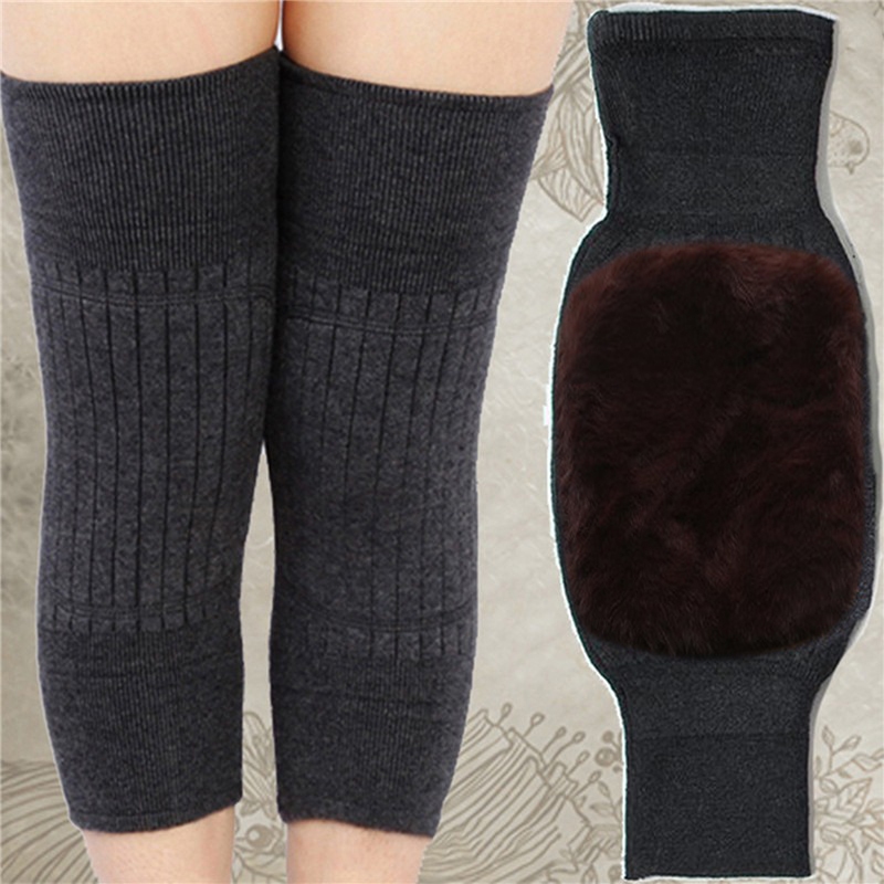 [hk999.ph] สนับเข่าแคชเมียร์ 2 ชิ้นฤดูหนาวที่อบอุ่นผู้ชายและผู้หญิงเข่าผ้าขนสัตว์หนาสองชั้น