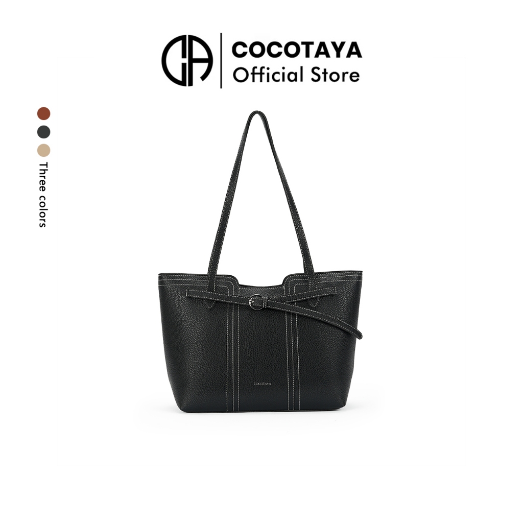 ((COCOTAYA) กระเป๋าโท้ทคุณภาพสูง ความจุใหญ่ เหมาะสำหรับสุภาพสตรียามออกนอกบ้านหรืองานต่างๆ)