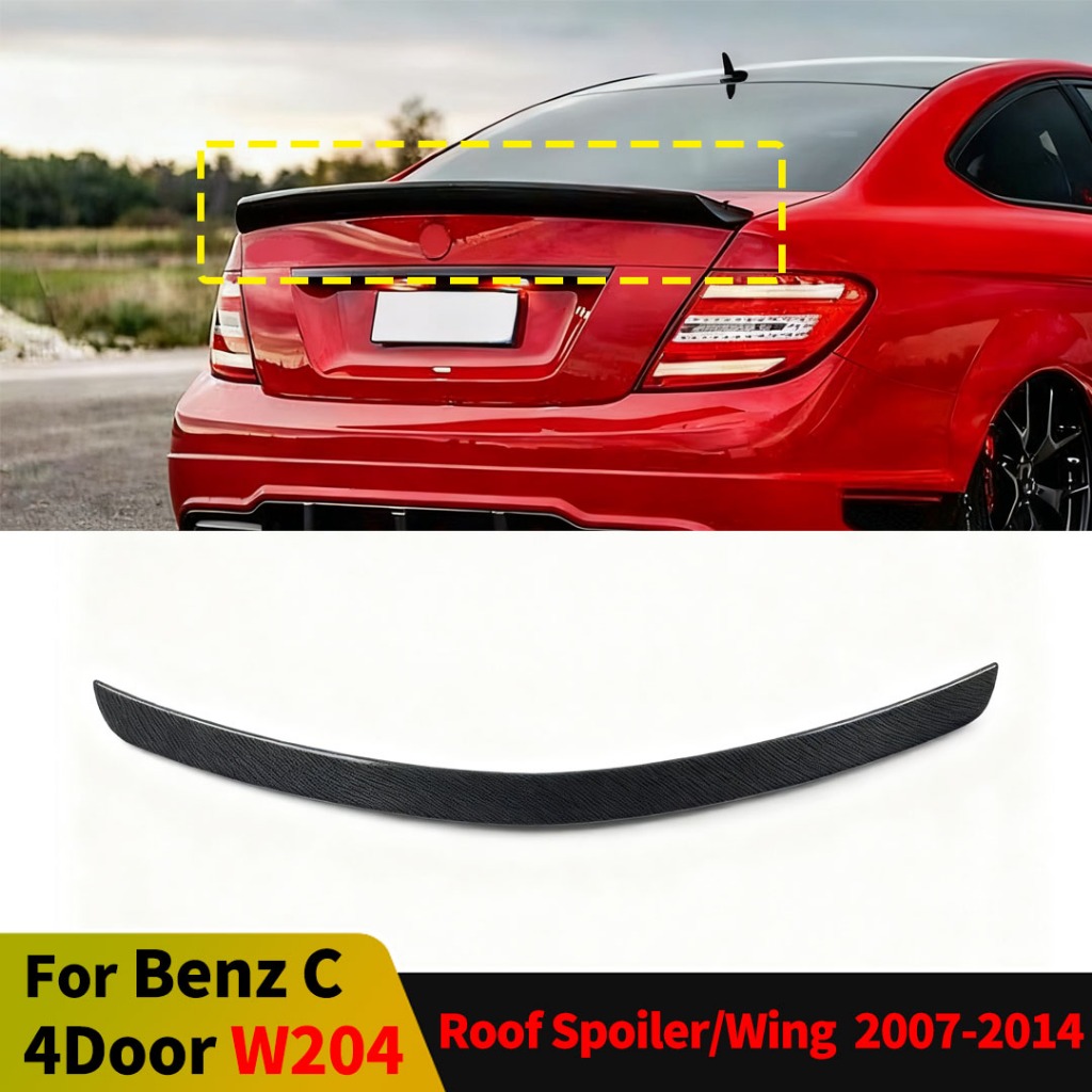 การปรับเปลี่ยน Boot Lip ด้านหลังสปอยเลอร์ Wing Splitter Tuning สําหรับ Mercedes Benz C class W204 C204 2007 2008 2009 2010 2011 2012 2013 2014 C180 C200 C220 C260 C300
