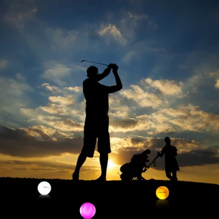 CRESTGOLF Night Light Golf Ball - LED Three Color Ball(Pink, Yellow, White) - Used for Night Sports - Fun Golf Gifts for Men and Women