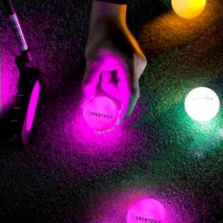 CRESTGOLF Night Light Golf Ball - LED Three Color Ball(Pink, Yellow, White) - Used for Night Sports - Fun Golf Gifts for Men and Women