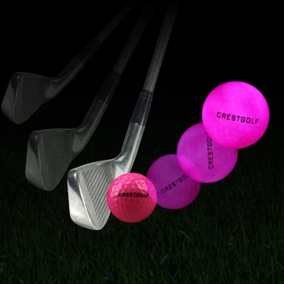 CRESTGOLF Night Light Golf Ball - LED Three Color Ball(Pink, Yellow, White) - Used for Night Sports - Fun Golf Gifts for Men and Women