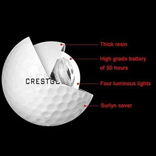 CRESTGOLF Night Light Golf Ball - LED Three Color Ball(Pink, Yellow, White) - Used for Night Sports - Fun Golf Gifts for Men and Women
