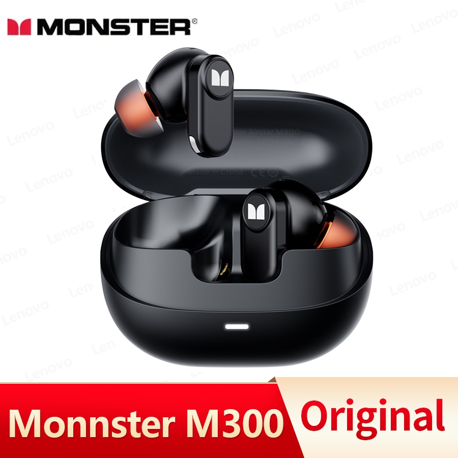 Monster M300 หูฟังบลูทูธไร้สาย บลูทูธ6.0 เสียงดี HD Calls ตัดเสียงรบกวน ANC พร้อมไมโครโฟน