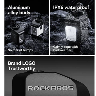【TH Delivery】ROCKBROS ไฟหน้าจักรยาน 1600 ลูเมน ระบบเซ็นเซอร์แสงอัจฉริยะ กันน้ำระดับ IPX6 รีโมทคอนโทรล โหมดความสว่างหลายระดับ ไฟหน้าแบบแขวน