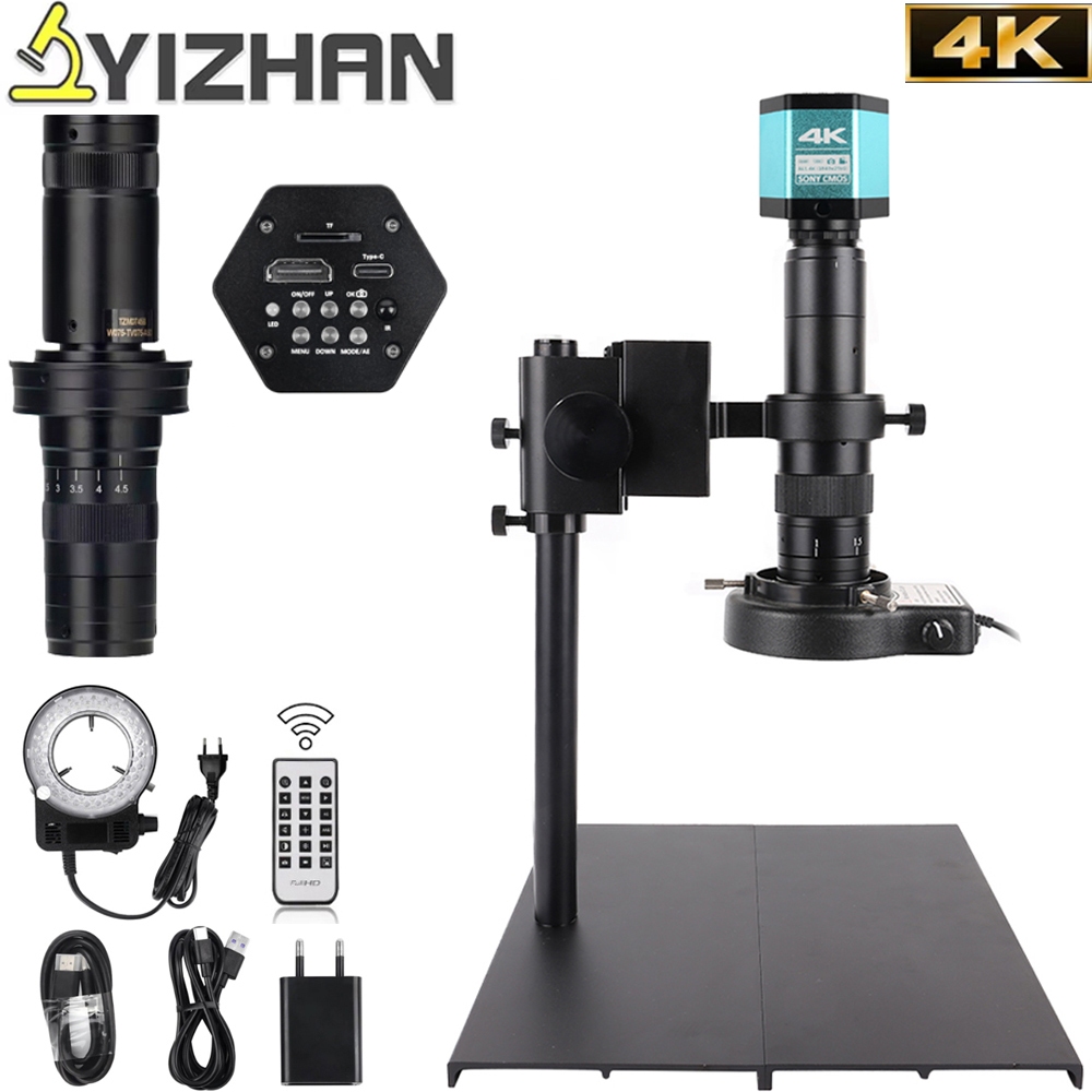 215X กล้องจุลทรรศน์ดิจิตอลอิเล็กทรอนิกส์ 4เค 2160พี 3840*2160 บันทึกวิดีโออุตสาหกรรมกล้องอิเล็กทรอนิ