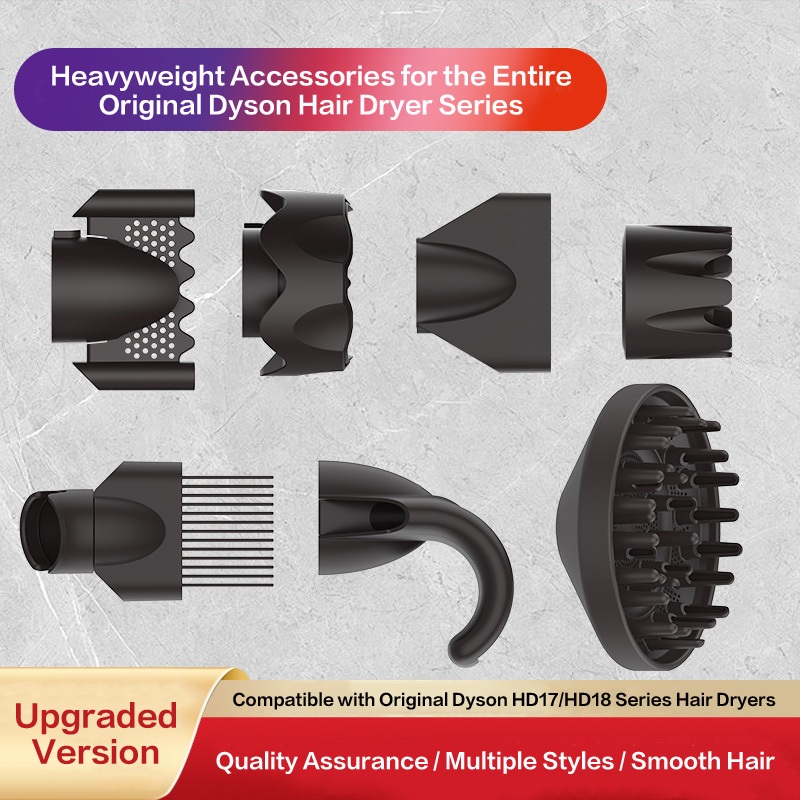 หัวเป่าแม่เหล็กสำหรับ Dyson HD17 HD18 อุปกรณ์เสริมเครื่องเป่าผม กระจายลม ทรงผมนุ่มสลวยแห้งเร็ว ต่อต้านผมฟู