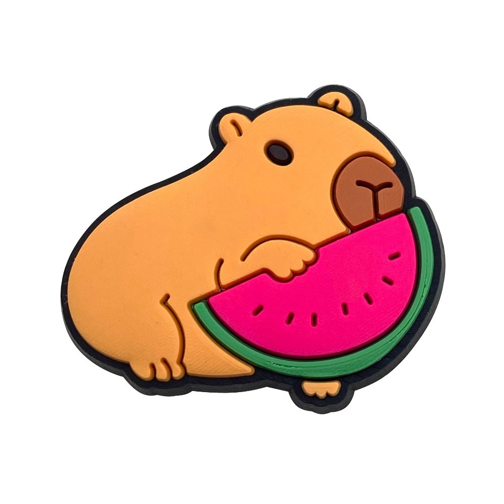 Hot 1 ชิ้น capybara Series รองเท้า charms อุปกรณ์เสริมตกแต่งรองเท้าแตะรองเท้าแตะหัวเข็มขัดของขวัญ - รูปที่ 5