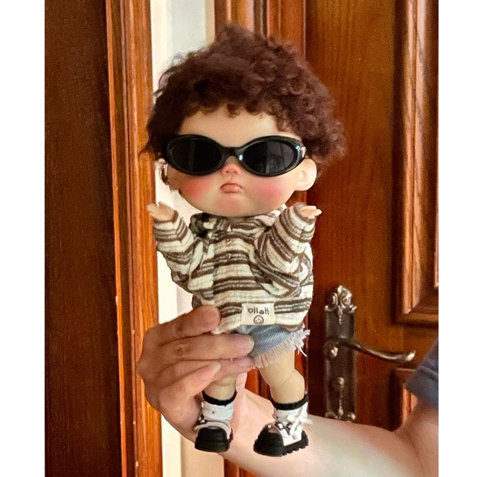 Diandian Doll bjd Wigs Big Head/Josh Mohair Explosion Head Small Curly Mohair