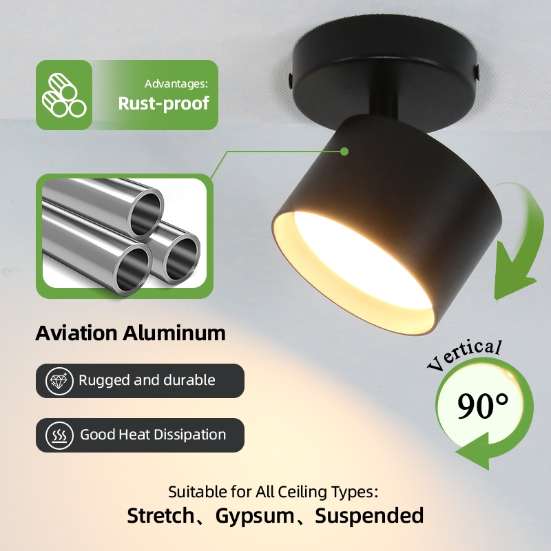 พับได้ GU10 ไฟดาวน์ไลท์ 3 สี สปอตไลท์ เปลี่ยนได้ gu10 หลอดไฟ 220v ห้องนั่งเล่น ห้องนอน โชว์รูม DownLight - รูปที่ 5