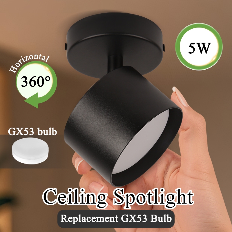 พับได้ GU10 ไฟดาวน์ไลท์ 3 สี สปอตไลท์ เปลี่ยนได้ gu10 หลอดไฟ 220v ห้องนั่งเล่น ห้องนอน โชว์รูม DownLight - รูปที่ 4