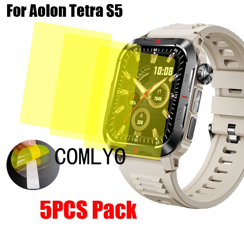 สําหรับ Aolon Tetra S5 ป้องกันหน้าจอสมาร์ทนาฬิกาฟิล์ม Soft TPU Hydrogel Unthin HD Anti-Scratch Films