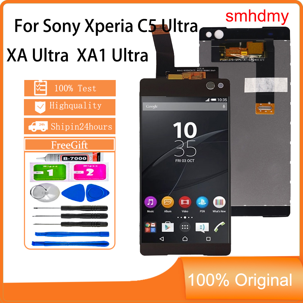 Smhdmy Ori จอแสดงผลสําหรับ Sony Xperia C5 Ultra XA Ultra XA1 Ultra XA2 Ultra LCD หน้าจอสัมผัสเปลี่ยน