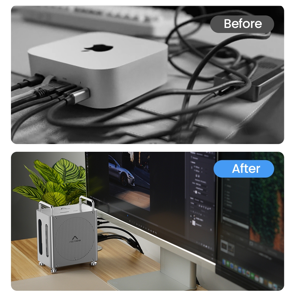 ACASIS Mac Mini M4 Workstation สล็อต SSD เดี่ยว 40Gpbs รูปที่ 6