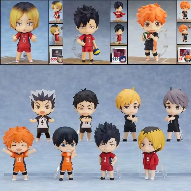 ตุ๊กตาฟิกเกอร์ Haikyuu Anime Hinata Shoyo Kageyama Tobio Oikawa Tooru Kozume Kenma ขนาด 10 ซม .