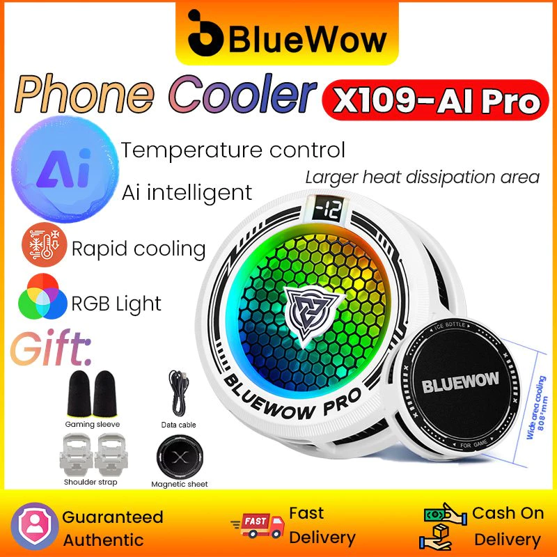 2026 อัพเกรดใหม่BlueWow 27W X200/X300 Pro Max/ 15W X109 Pro X120 AI หม้อน้ําโทรศัพท์สําหรับโทรศัพท์มือถือพัดลมPhyptเซมิคอนดักเตอร์โทรศัพท์มือถือCooler Gaming Coolerโทรศัพท์มือถือ