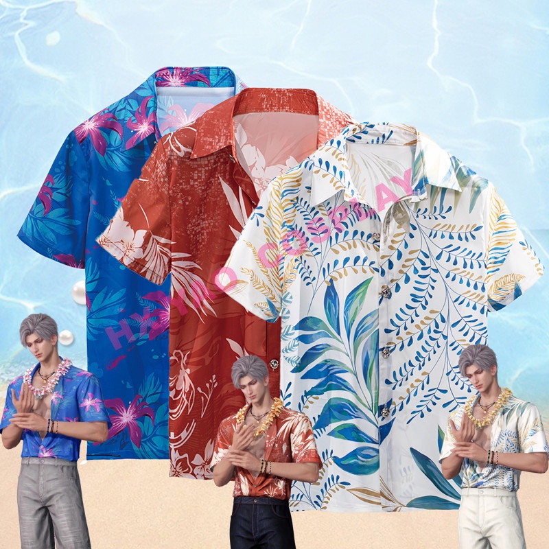 【HX-YAO】Love and Deepspace Beach Shirt cosplay Costume Rafayel Xavier Zayne Sylus Caleb cosplay
