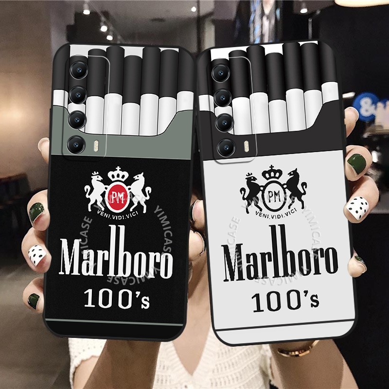 เคสสําหรับ huawei Y6 Y7 Y6S PRO Y7A Y6P Y9S Y9 Prime 2018 2019 marlboro Matte Case Soft Cover