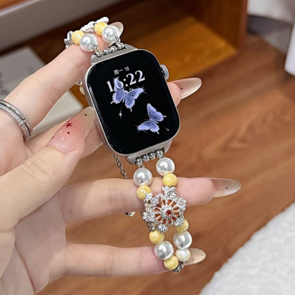 สายมุกสําหรับนาฬิกา Huawei Fit 4 สาย Huawei Watch Fit 4 Pro สาย Huawei Watch Fit 3 สายปรับ Huawei Fi