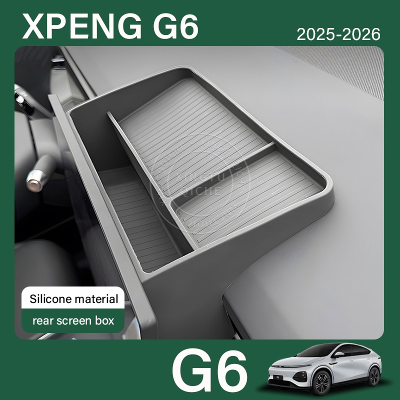 เหมาะสำหรับปี 2025 Xpeng G6 รถหน้าจอควบคุมกลางกล่องเก็บอุปกรณ์เสริมกล่องกระดาษทิชชูถาดอุปกรณ์ตกแต่งภายใน