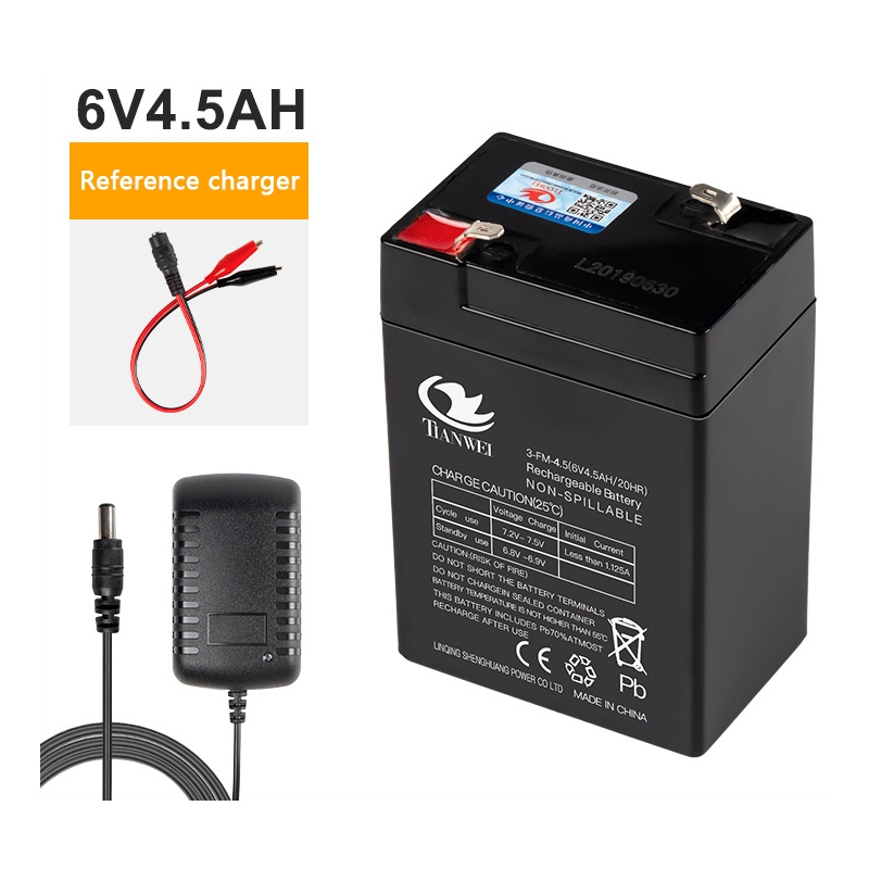 6V 4.5AH แบตเตอรี่แบบชาร์จไฟได้แบตเตอรี่ตะกั่วกรดสําหรับ Scales & Kids Ride-On ของเล่น,ไม่มีเครื่องชาร์จ - รูปที่ 7