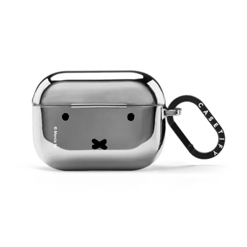 Frosted/Electroplating เงินหูฟัง Miffy กระต่ายเหมาะสําหรับ Apple Airpodspro/pro2 รุ่นหูฟังน่ารักการ์ตูน airpods3 รุ่น Niche Creative airpds4 รุ่นที่ไม่ซ้ํากันหูฟังบลูทูธป้องกันกรณีคู่
