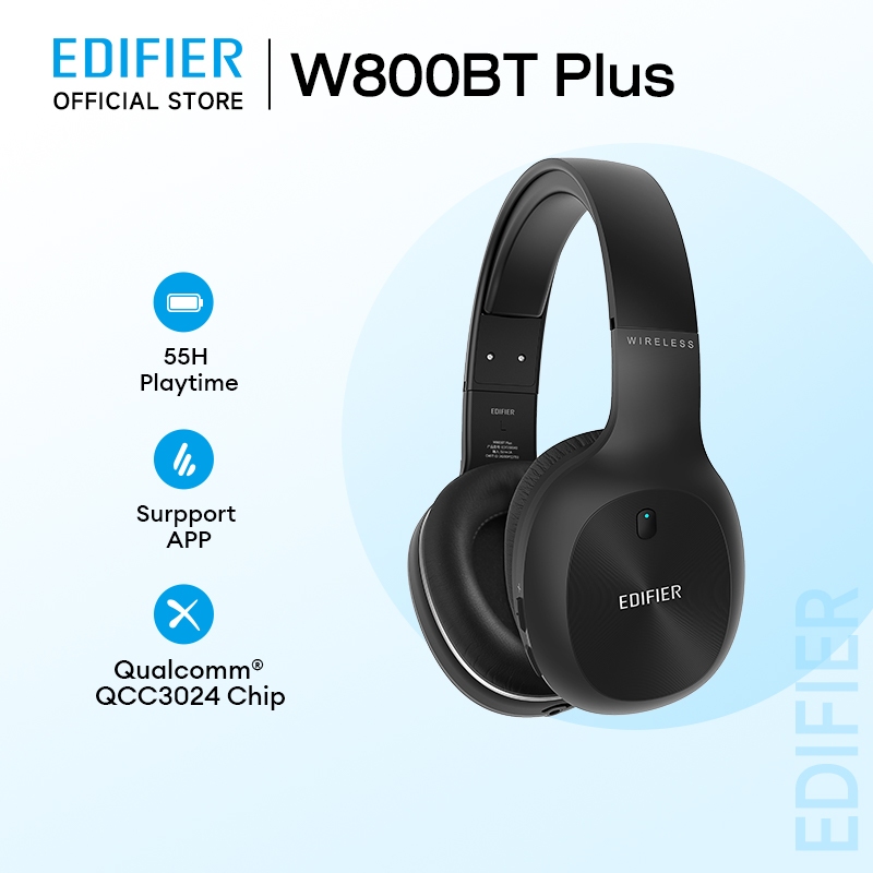 EDIFIER W800BT Plus หูฟังไร้สายบลูทูธ V5.1 ชุดหูฟัง cVc8.0 ตัดเสียงรบกวน QCC3024 เสียง 40 มม. Type-C