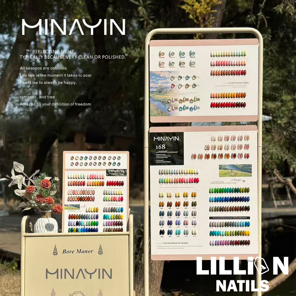 พร้อมส่งในไทย MINGYIN 168 สี  สีเจลสีพื้น  สีเจลไซรัปสีเจลกลิซเตอร์ ชุดเปิดร้านสีเจลทำเล็บ สีเจลแคทอาย พร้อมขาตั้ง แถมเบสและท็อปเงา 💅✨ สีเจล ยกเซต  การ์ดสีใหญ่-เล็ก