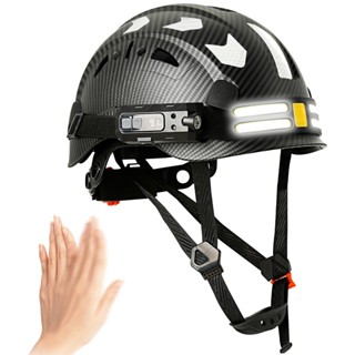 AOLAMEGS หมวกกันน็อค ABS พร้อมไฟหน้าแบบเหนี่ยวนําสติกเกอร์สะ…