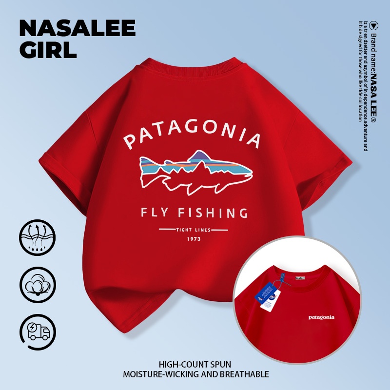 【ส่งในวันเดียวกัน】เสื้อยืดเด็ก NASA สีดำ ผ้าฝ้ายระบายอากาศดี ลายปลาลายเส้น 3-16 ปี ชาย-หญิง ทรงหลวม - รูปที่ 6