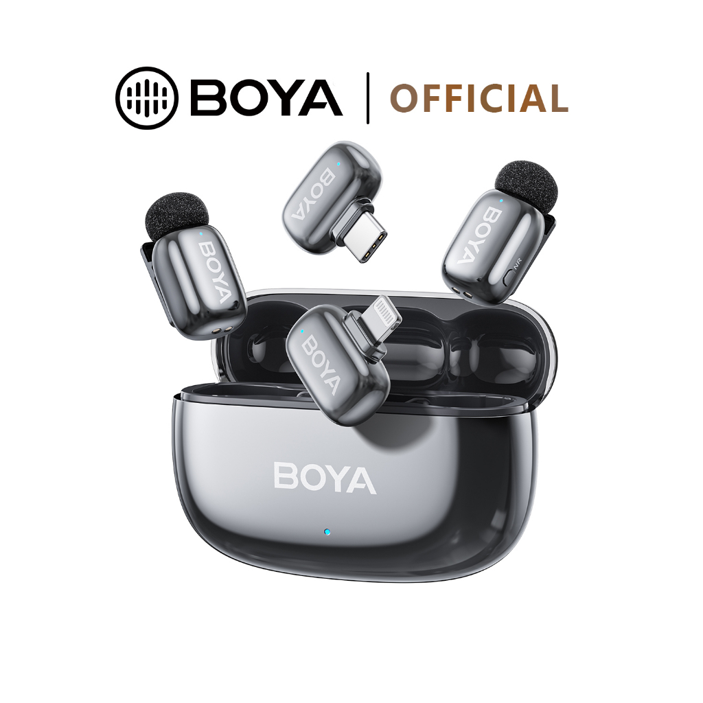 BOYA mini 2 ไมค์ไร้สาย ตัดเสียงรบกวน AI ไมค์ไลฟ์สด Super Mini Mic สําหรับ Vlogging