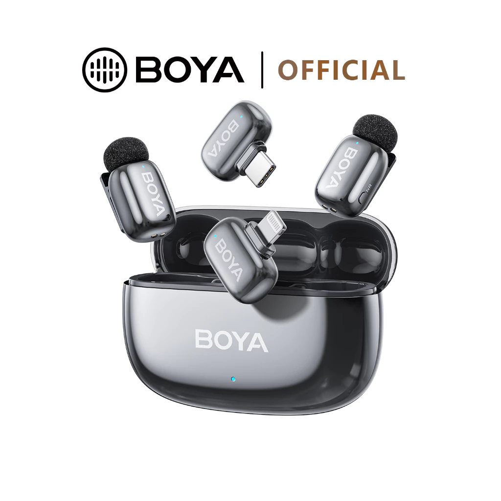 BOYA mini 2 ไมค์ไร้สาย ตัดเสียงรบกวน AI ไมค์ไลฟ์สด Super Mini Mic สําหรับ Vlogging