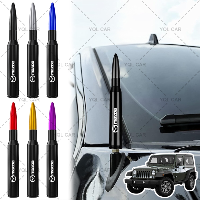 1pcs สไตล์เสาอากาศรถยนต์เปลี่ยนโลหะหลังคารถสําหรับ Mazda 2 3 5 6 2017 CX-4 CX-5 CX-7 CX-9 CX-3 CX-5