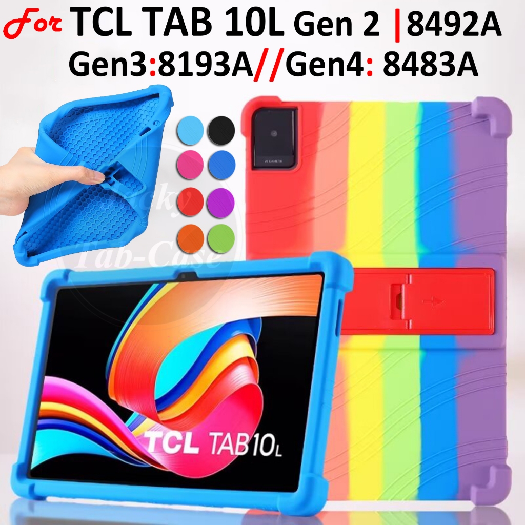 สําหรับ TCL TAB 10L Gen2/Gen3 /Gen4 10.1 "8492A 8493A 8193A 8483A Thicken 4 มุมกันกระแทกซิลิโคนอ่อนน
