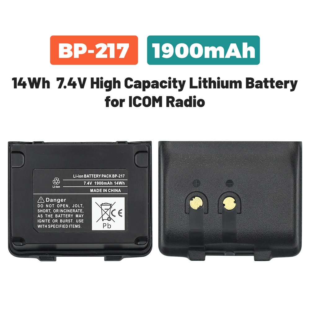 DC-1597.4V 1900mAh BP-217 BP-217Li แบตเตอรี่ทดแทนสําหรับ Icom IC-80AD IC-91A IC-91AD IC-E80D IC-E90 