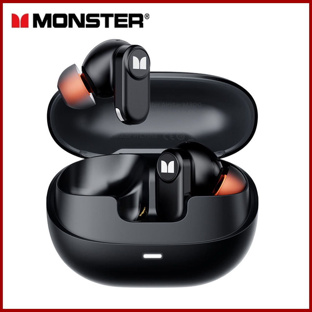 Monster M300 หูฟังบลูทูธ ANC ลดเสียง HiFi HD Call อายุการใช้งานแบตเตอรี่ยาวนาน บลูทูธ 6.0 นำมา ไมโครโฟน 4 ตัว