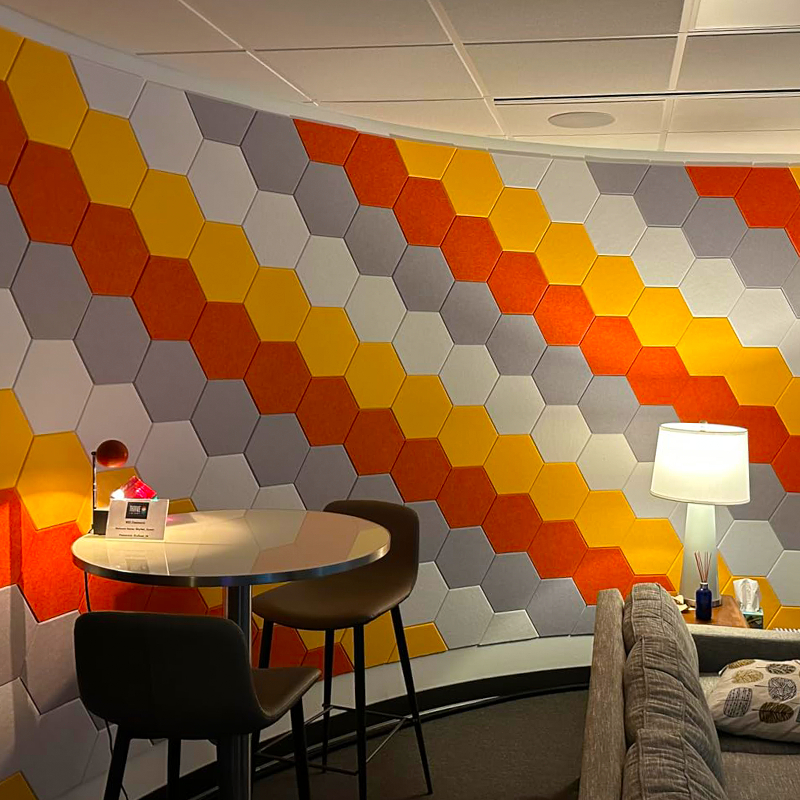 แผงอะคูสติก 3D สูง-density foam สำหรับการป้องกันเสียงใน Home Studio และตกแต่งผนัง 6 ชิ้น