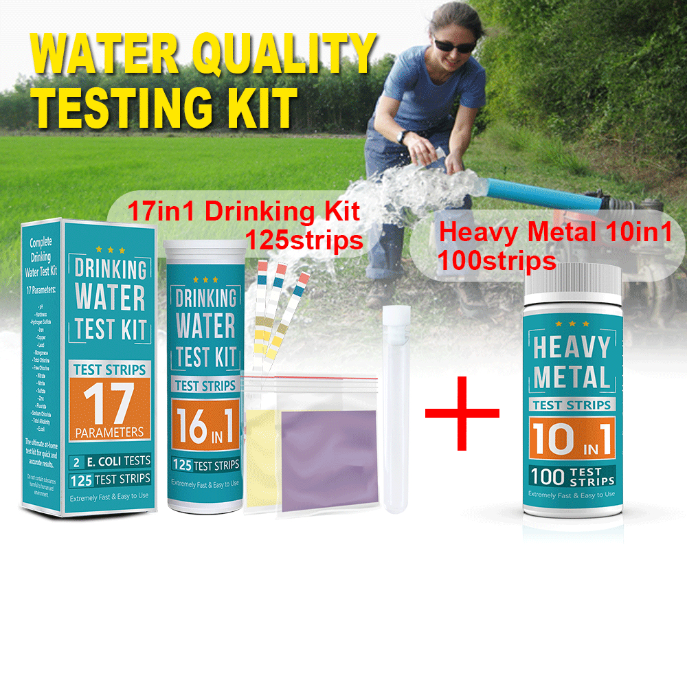 225 ชิ้น + 2 แบคทีเรีย Pater แถบทดสอบคุณภาพน้ํา pH, เหล็ก, Mercury, Lead & Hardness Detection สําหรับ Tap/Well