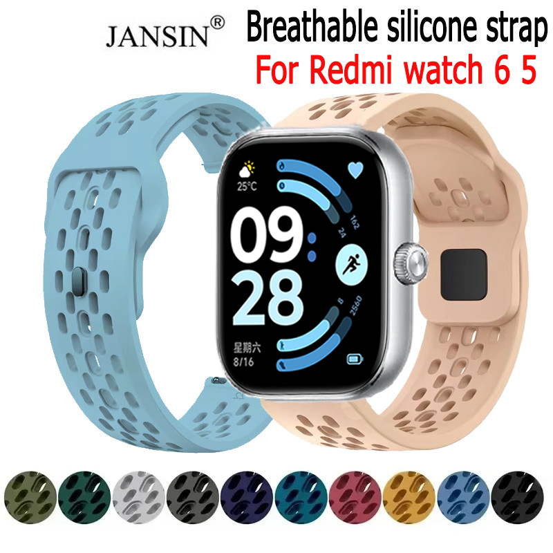 สายรัดซิลิโคน สําหรับ Redmi watch 6 strap สร้อยข้อมือสมาร์ทวอทช์แบบสปอร์ต สําหรับ redmi watch 5 สายรัดข้อมือ