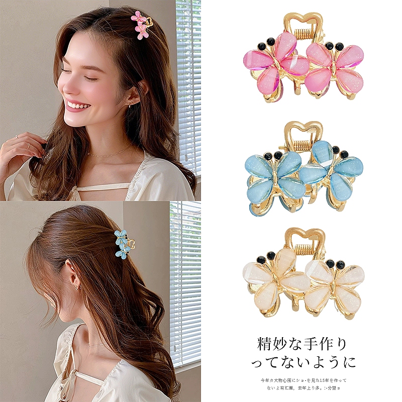 กิ๊บติดผมเกาหลีผีเสื้ออะคริลิคขนาดเล็กจับเครื่องประดับผมสําหรับผู้หญิง