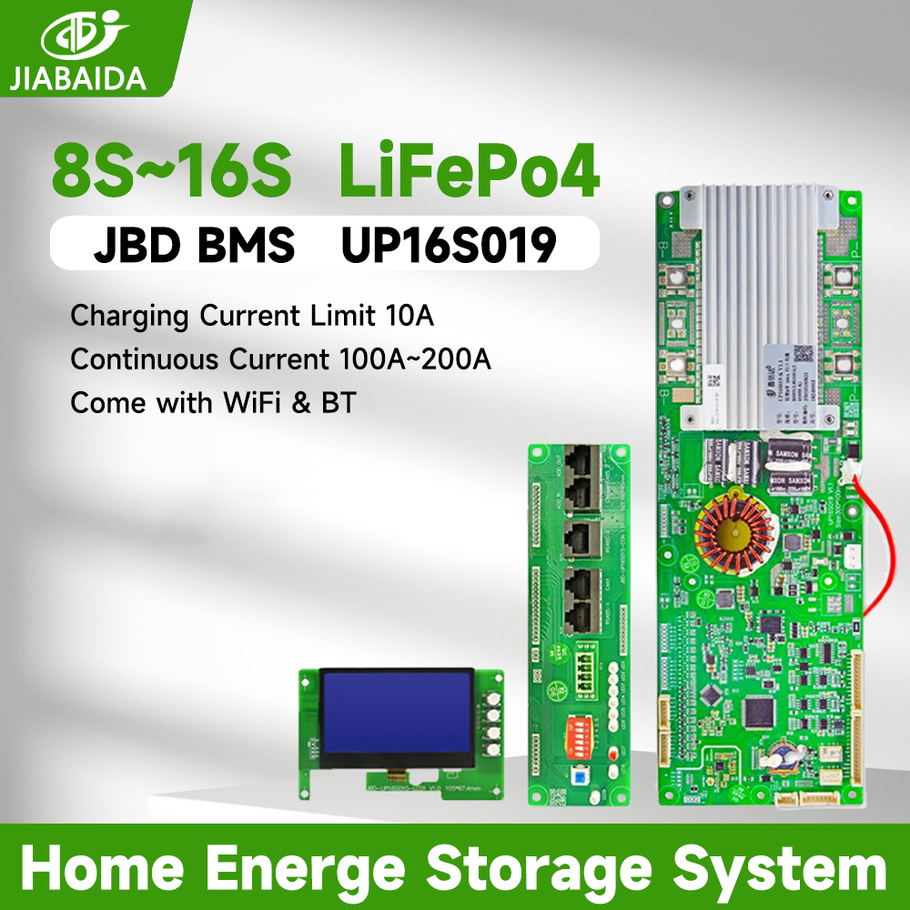 JBD Smart BMS 16S 48V Lifepo4  100A 200A Family Energy Storage Inverter JBD Bms Balance UP16S019