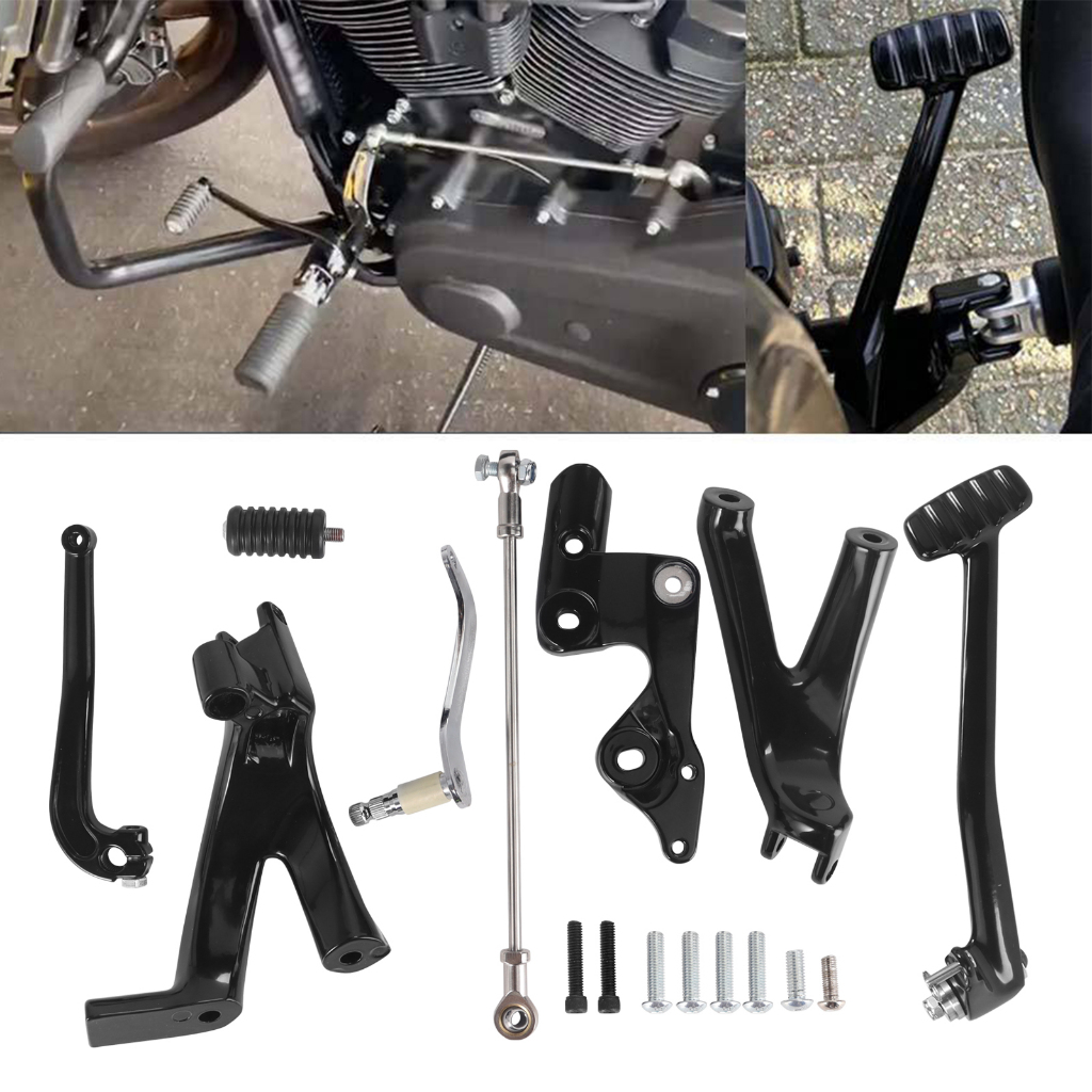 รถจักรยานยนต์ไปข้างหน้าควบคุมชุดหมุดเท้าส่วนที่เหลืออลูมิเนียมสําหรับ Harley Softail Street Bob Low Rider FXLR FXBB 2018-2024