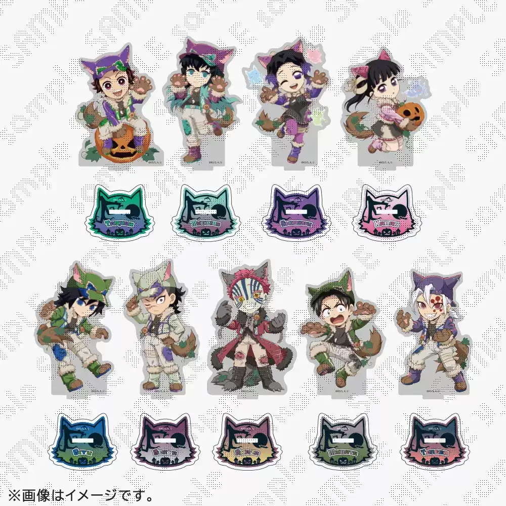 แท่นใส่อะคริลิกจิ๋ว Demon Slayer 🎃 Halloween Limited Edition ฟิกเกอร์สะสมของหายาก น่าเก็บสุดๆ