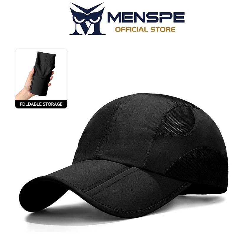 MENSPE หมวกกันแดดแบบพกพาพับเก็บได้ขนาดใหญ่ป้องกันแสงแดดป้องกันรังสียูวีเบสบอลหมวกสำหรับเดินทางกลางแจ้ง